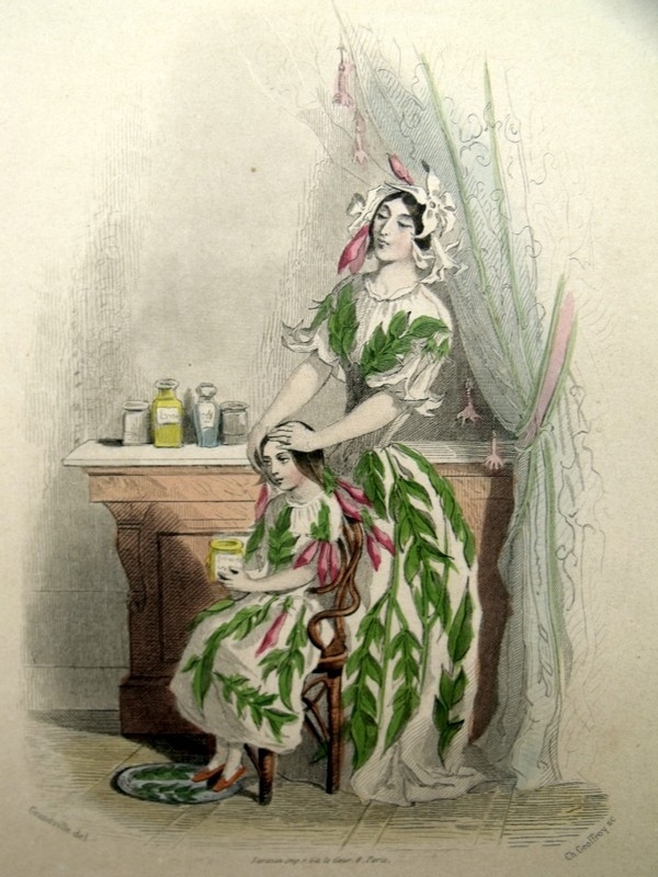 Personificación de la flor de jazmín, 1840. Grandville