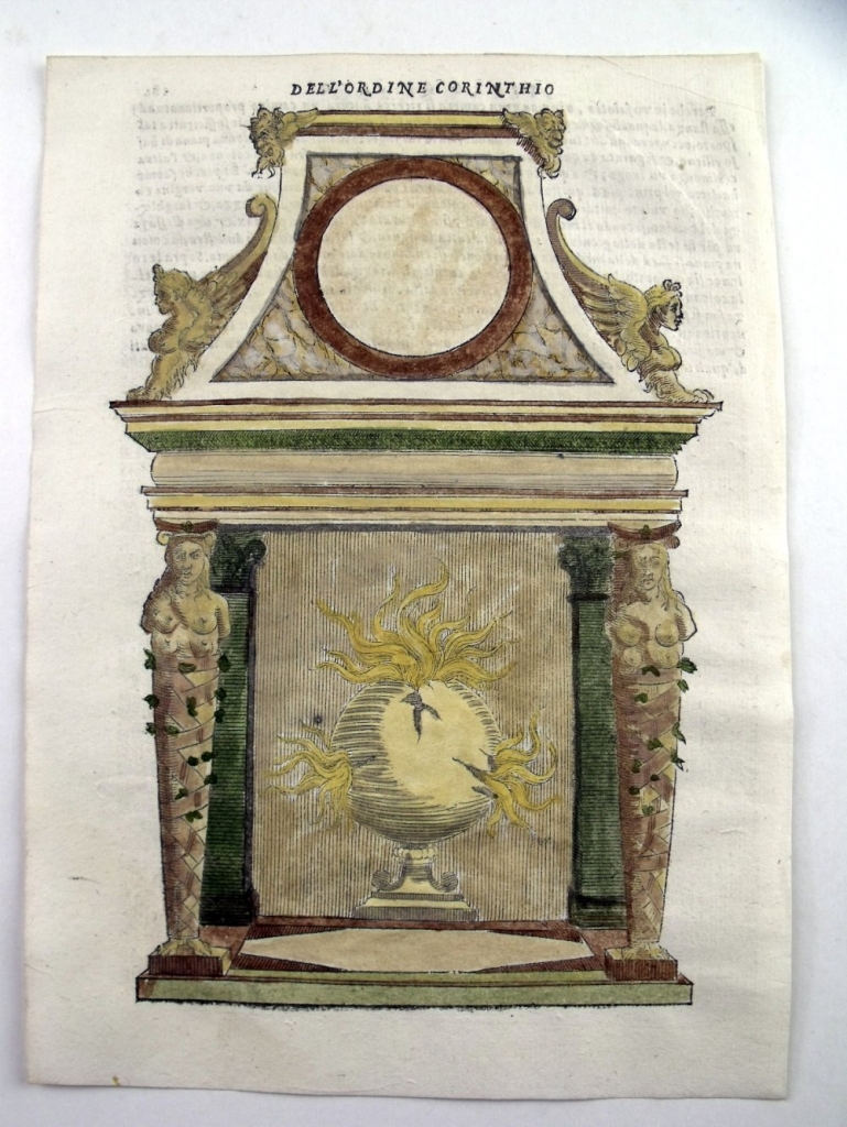 Bella chimenea renacentista, 1565. Serlio