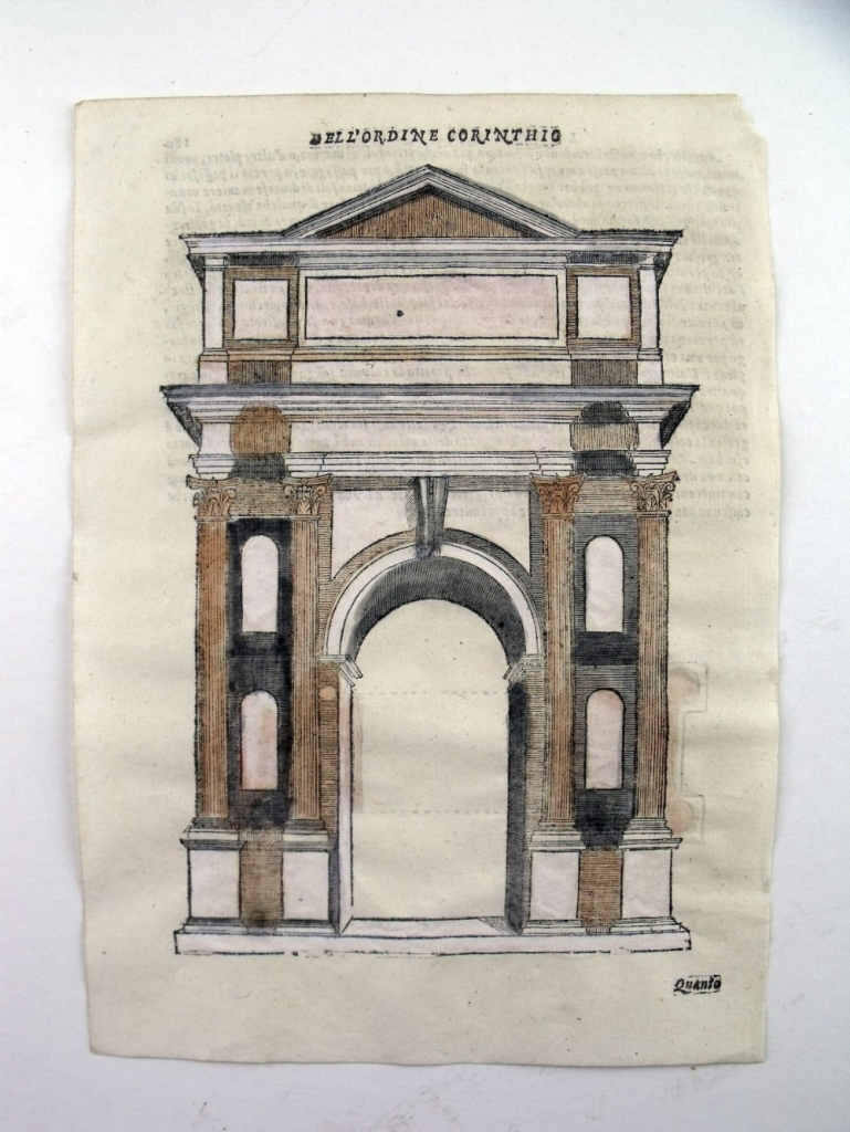 Puerta renacentista de orden corintio, 1565. Serlio
