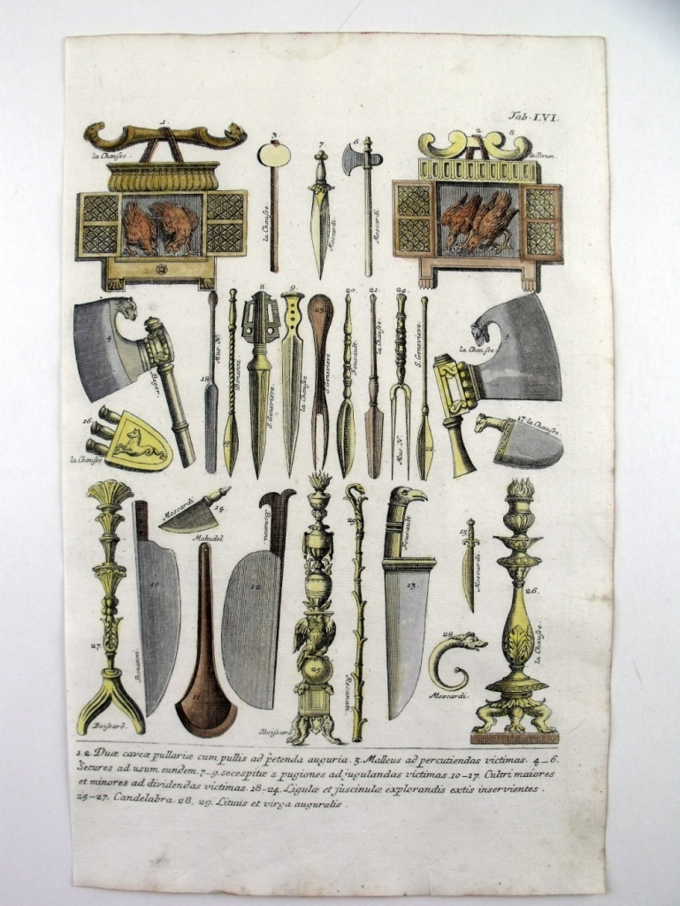 Diferentes tipos de armas romanas, 1757. Montfaucon