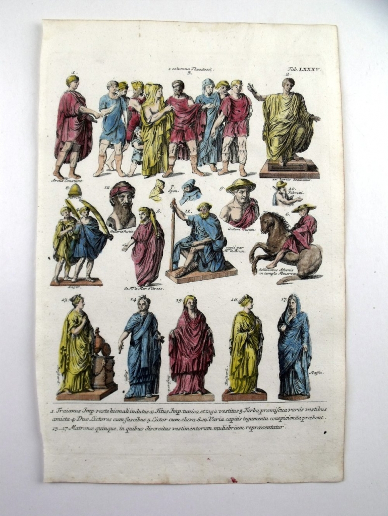 Diversas figuras romanas, 1757. Montfaucon