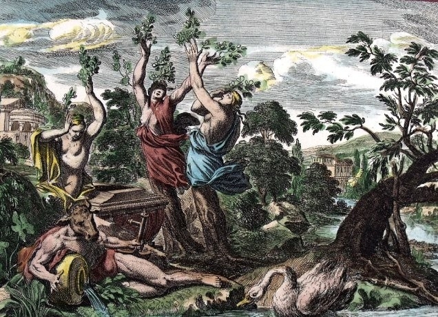La Metamorfosis de Ovidio: Heliades y el Minotauro, 1679. Sandrart