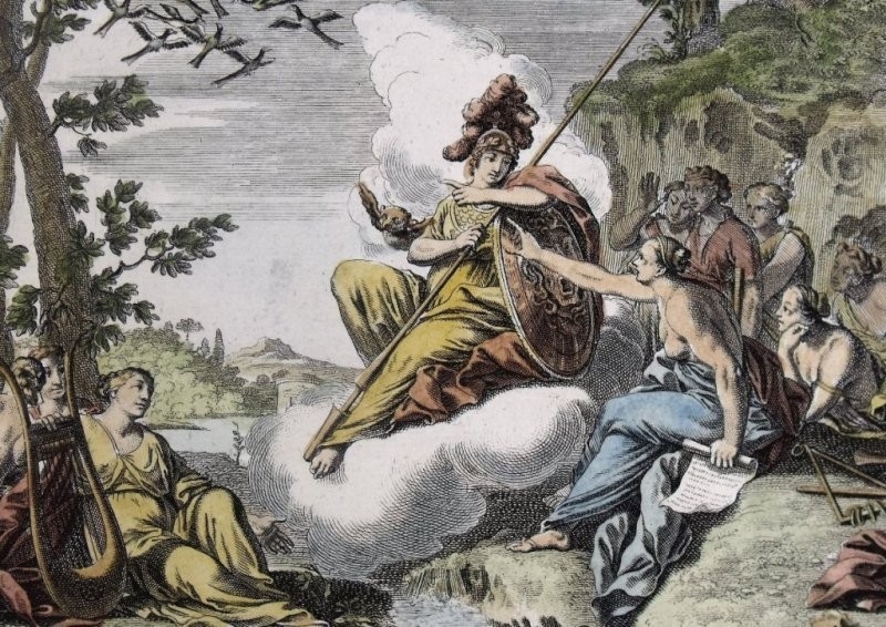 Mitología clásica: Perseo con dioses y ninfas 1679. Sandrart
