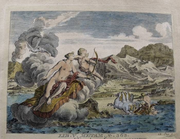 Mitología clásica: Venus y Cupido, 1679. Sandrart