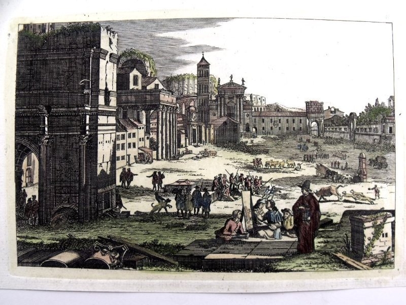 Vista de la ciudad de Roma, 1679. Sandrart