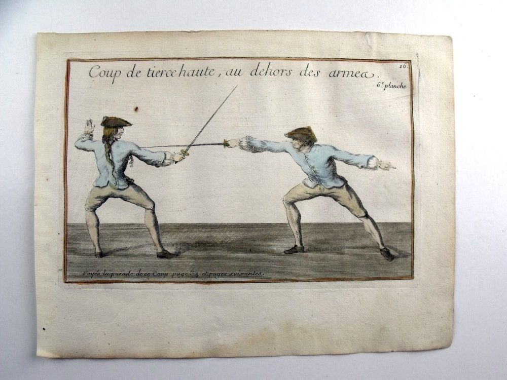 Movimiento de esgrima, 1746. Girard