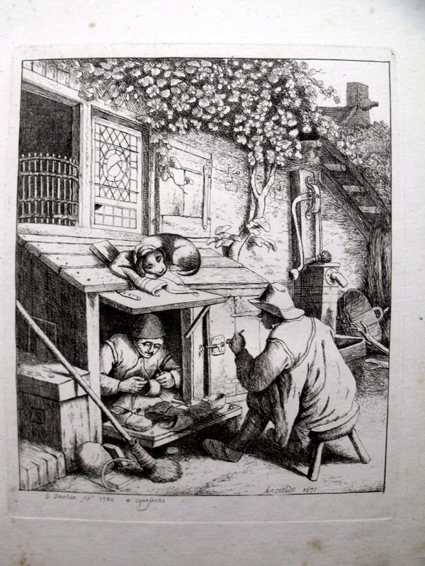 Fabricante de zuecos holandés, 1786. Adriaen Van Ostade / Deucher
