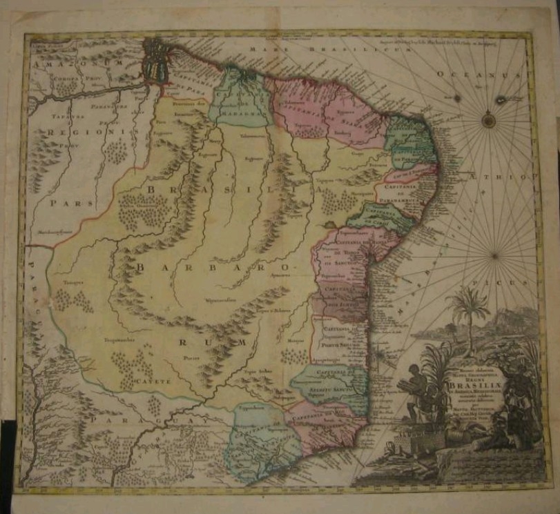 Gran mapa de Brasil, 1750. M. Seutter