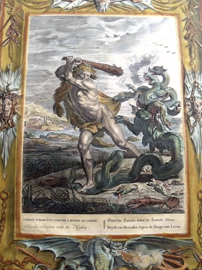 Escena mitológica: Hércules y la Hydra de Lerna, 1733. Bernard Picart