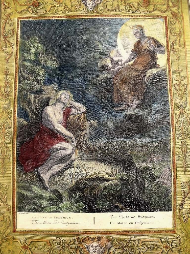 Escenas mitológicas: La luna y Endimion, 1733. Bernard Picart