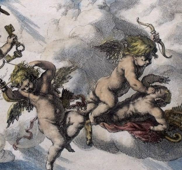 Representaciones  de Cupido, dios del amor, en la mitología clásica 1679. Sandrart