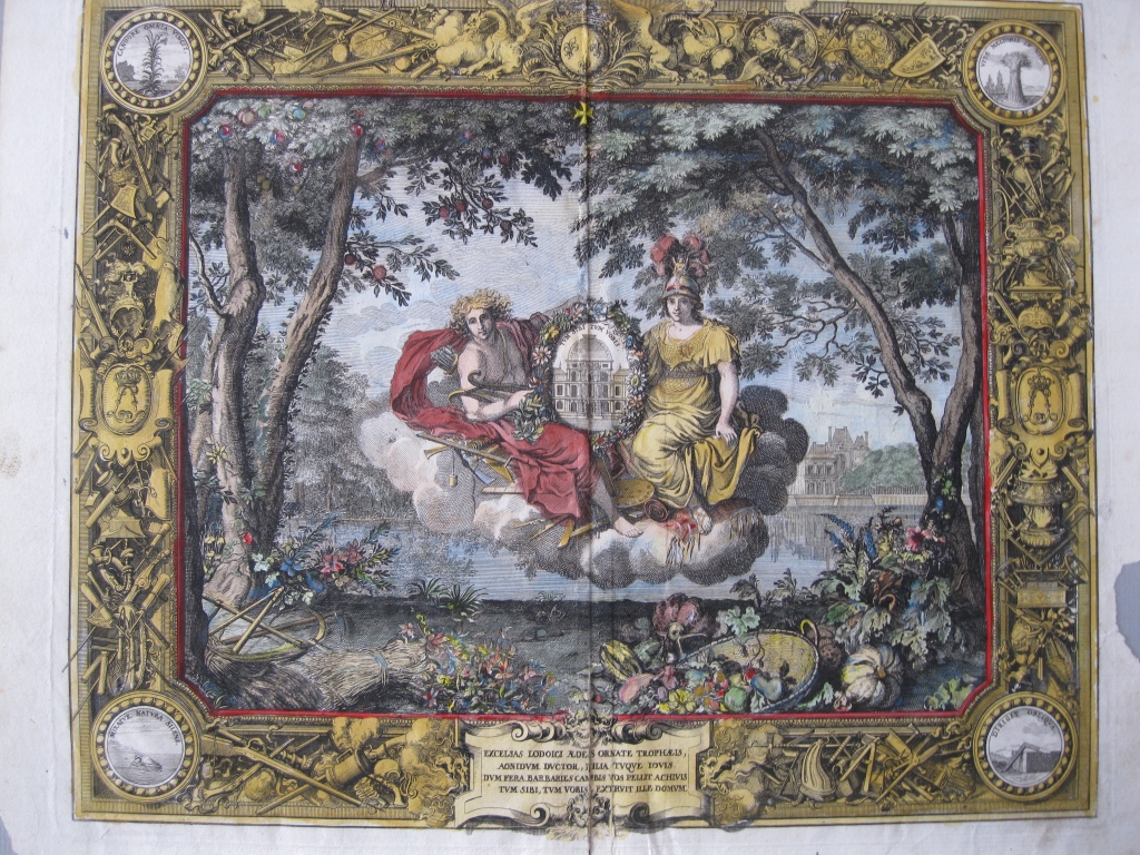 Emblema barroco y alegoría mitológica, 1687. J. Ulrich Krauss/Koppmayer