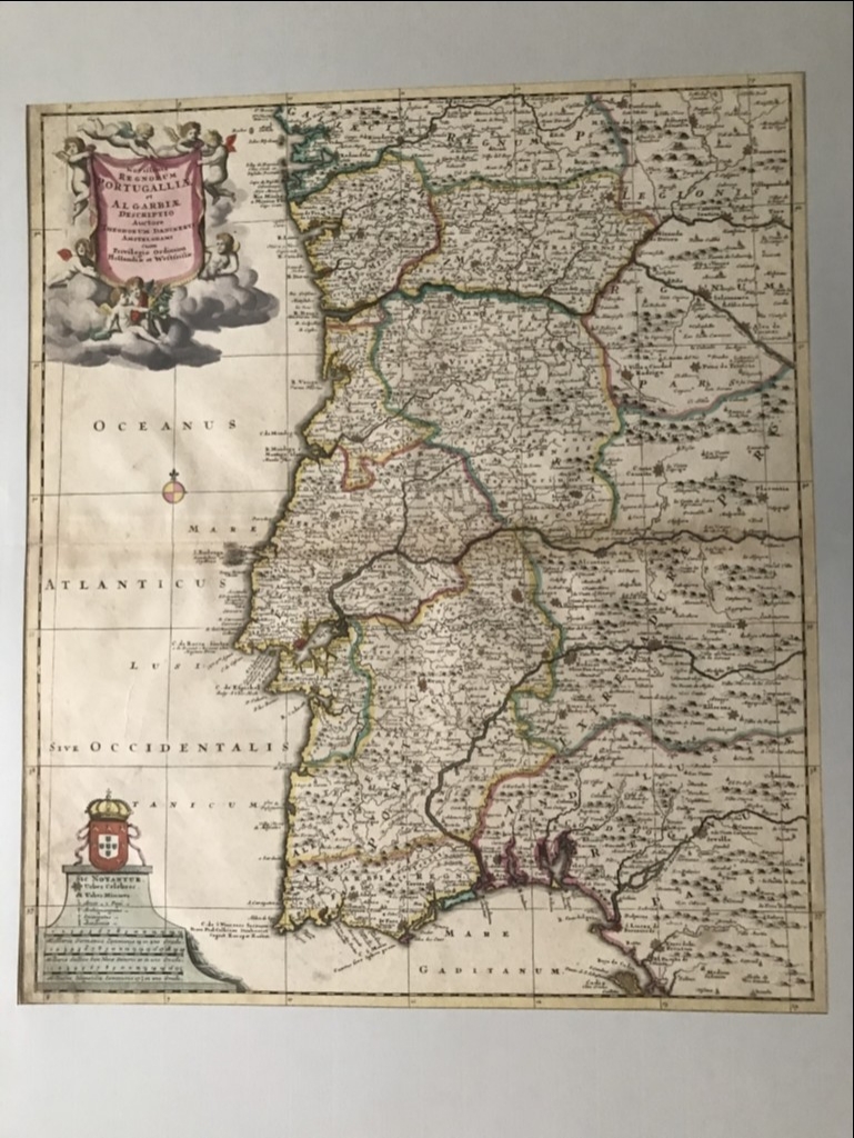 Gran mapa de Portugal (Europa), 1700. T. Danckerts