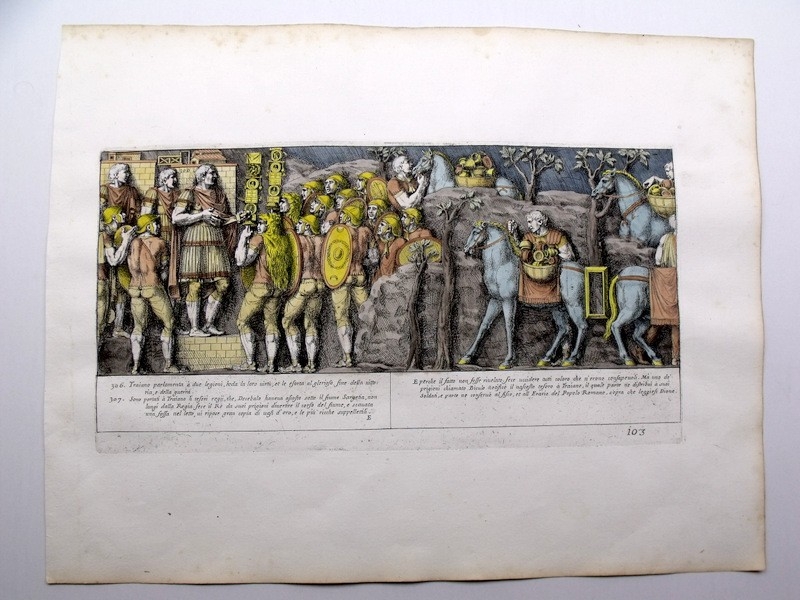 Relieve de soldados en la columna de Trajano VI, 1673. Pietro Bartoli
