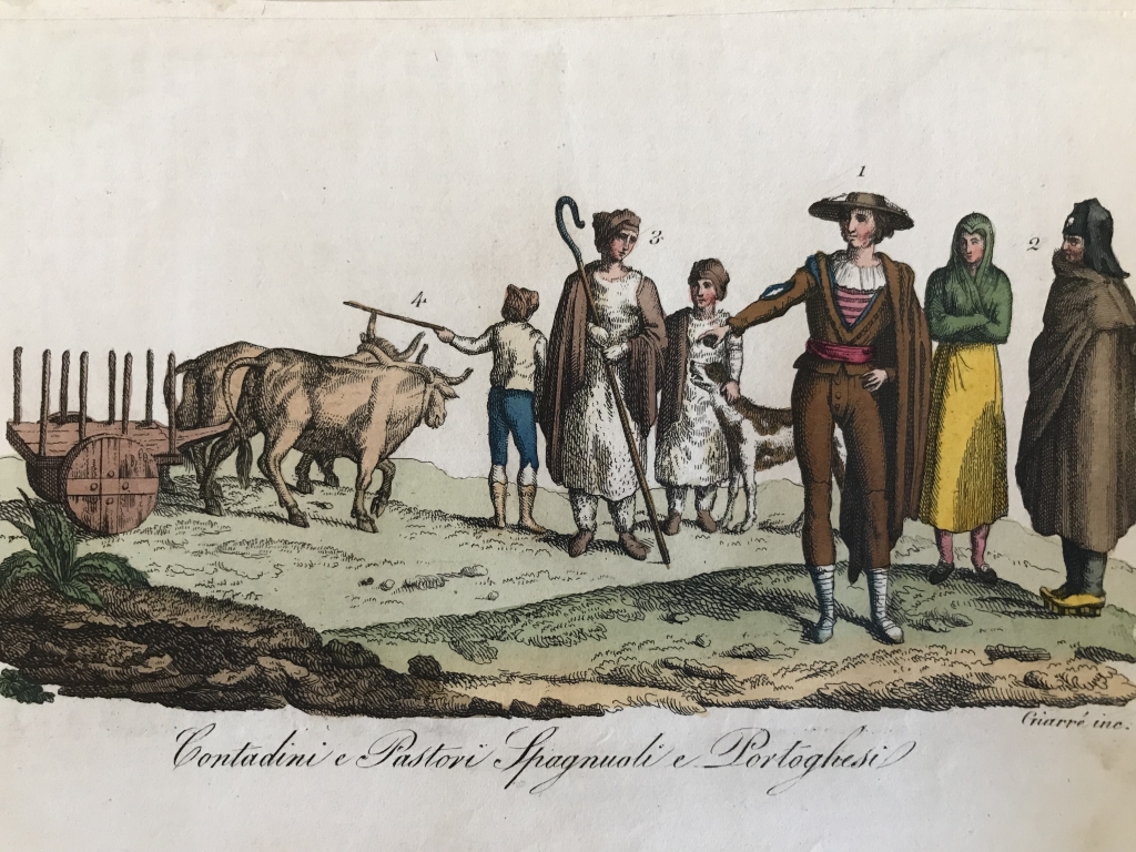 Campesinos y pastores de España y Portugal, hacia 1825. Guiarré