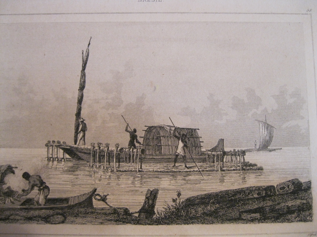 Balsas de madera (Brasil), hacia 1850. Danvin/Alfred