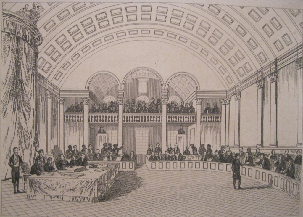 Cámara de Diputados de Río Janeiro (Brasil), hacia 1850. Armont/Lemaitre