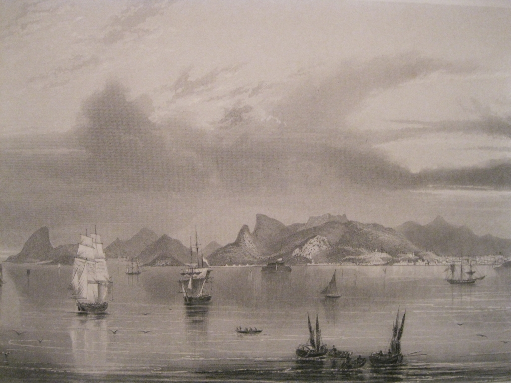 Vista panorámica de la bahía y ciudad de Rio de Janeiro (Brasil), ca. 1850. H. Payne