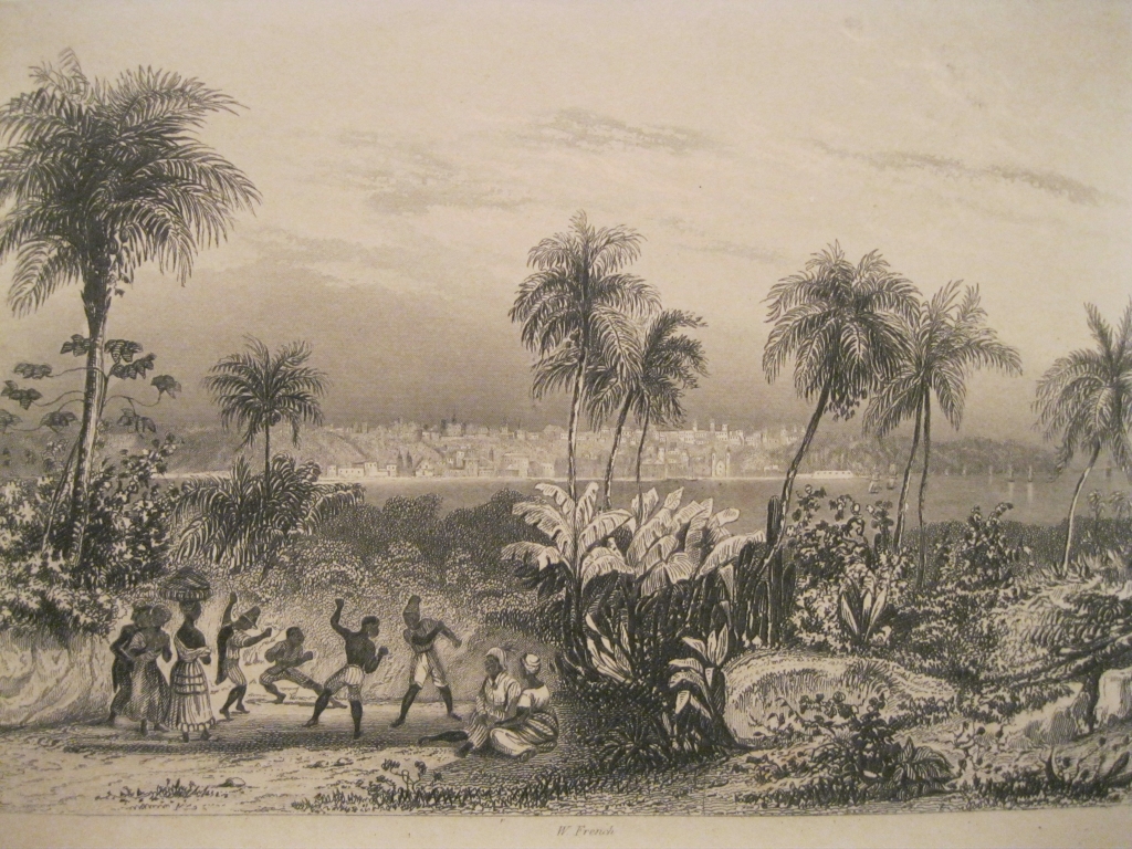 Vista de la ciudad de  San Salvador de Bahia (Brasil), ca. 1850. W. French