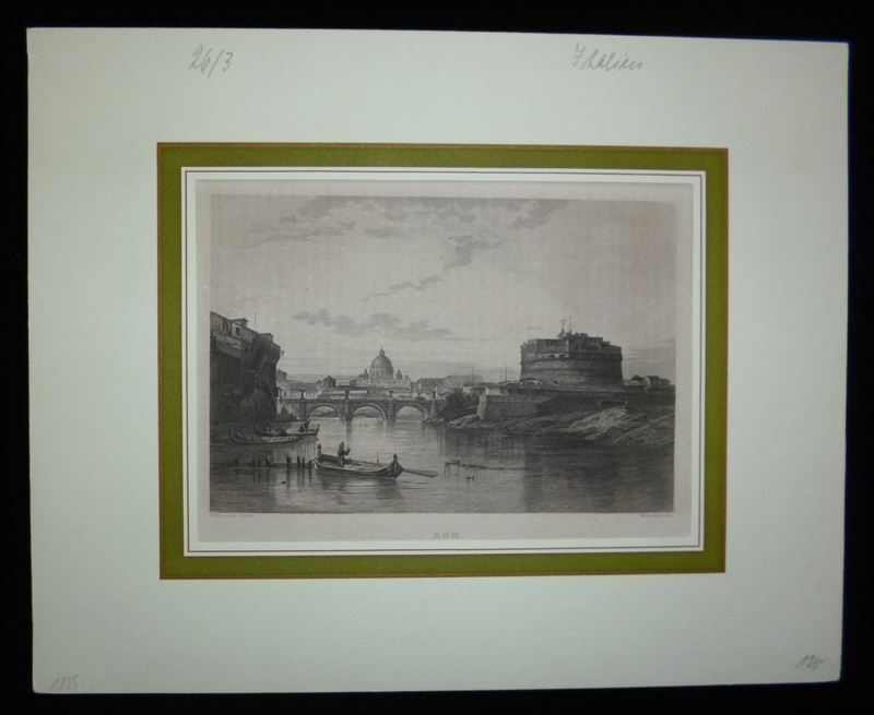 Vista del Castelo de San Angelo (Roma, Italia), 1840. I. in Hidburghansen.