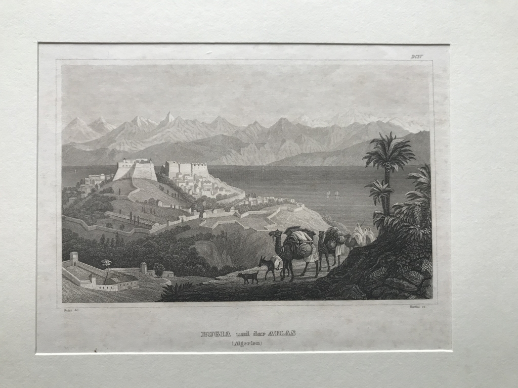 Vista de la ciudad de Bugia en Argelia (África), hacia 1850. Reiss/Martini