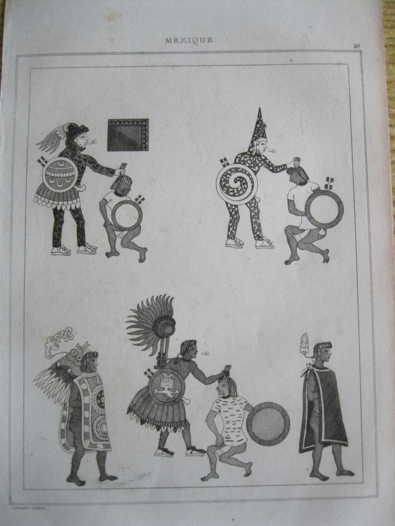 Guerreros aztecas (México), 1825. Lemaitre