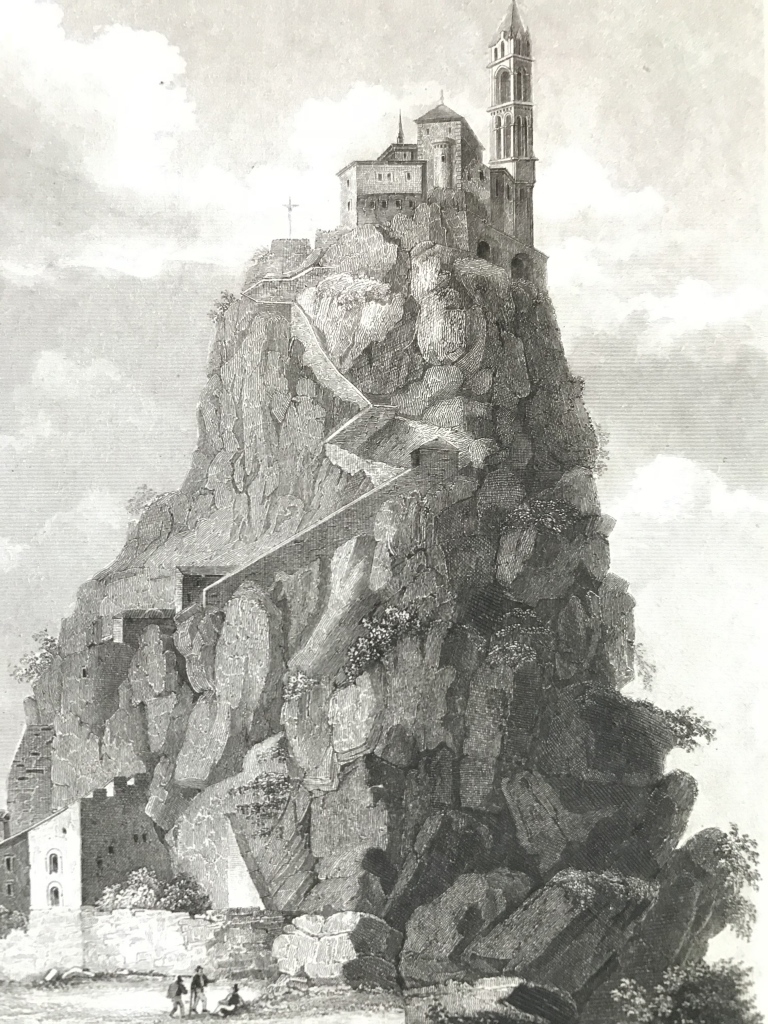 Iglesia de San Michel de Aiguilhe, Puy (Francia), hacia 1850. C. Reiss