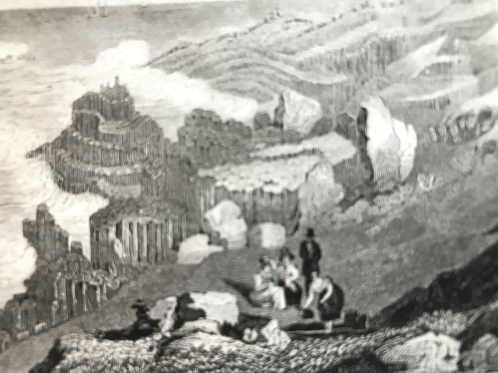 Vista de la Calzada de los Gigantes (irlanda del norte), hacia 1850. I. in Hidburghansen