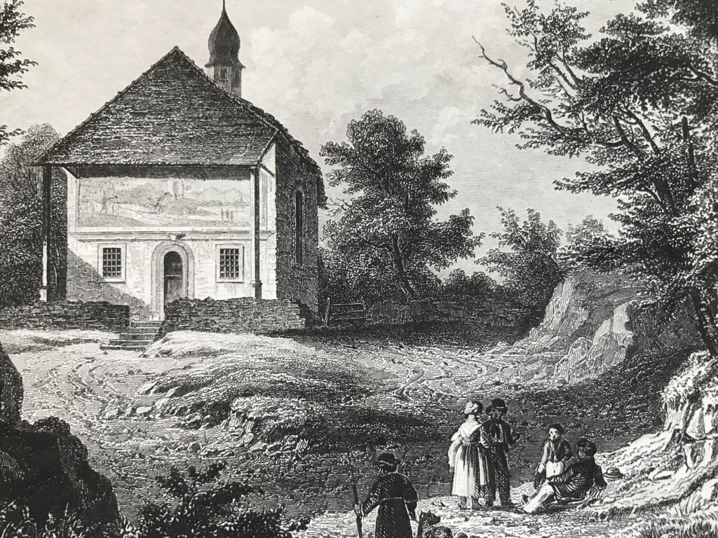 Vista de la capilla de Guillermo Tell, (Uri, Suiza), 1859. I. in Hidburghansen