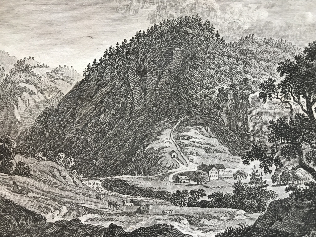 Paisaje cerca de la Salina de Bex (Vaud, Suiza), hacia 1825. Anónimo