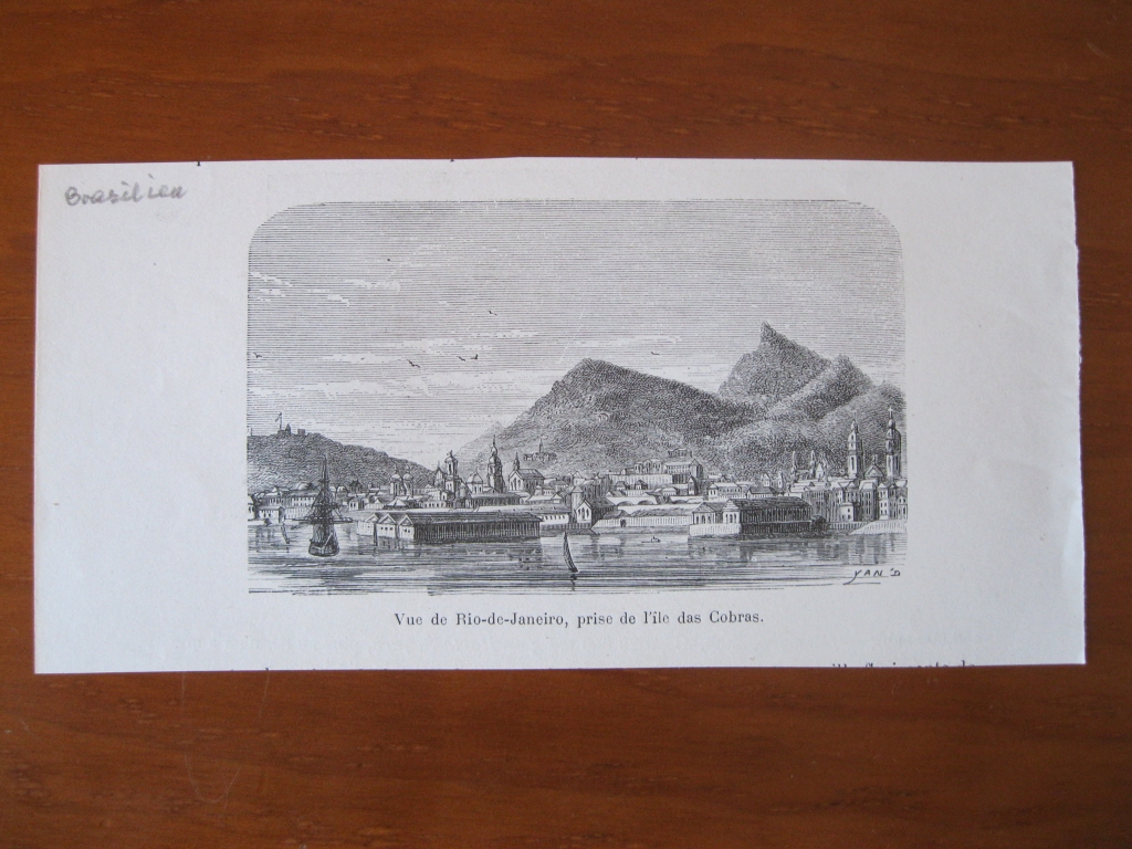 Vista de Río de Janeiro y Salvador de Bahia (Brasil), hacia 1850. Anónimo