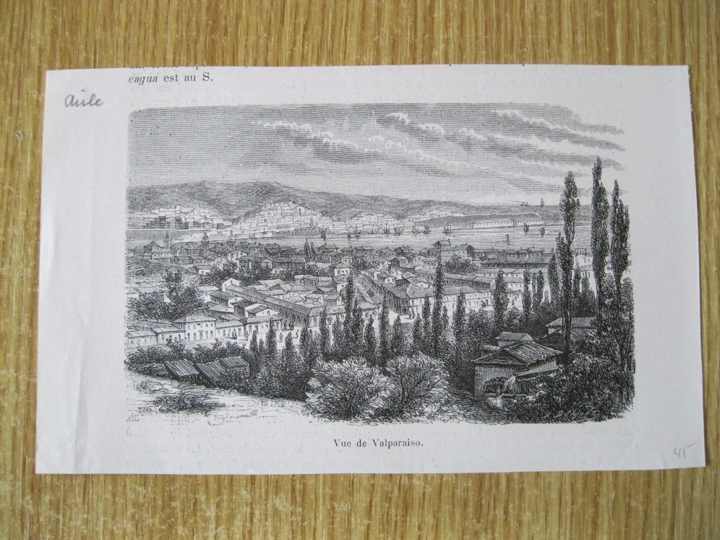 Vista de la ciudad de Valparaiso (Chile), hacia 1860. Anónimo