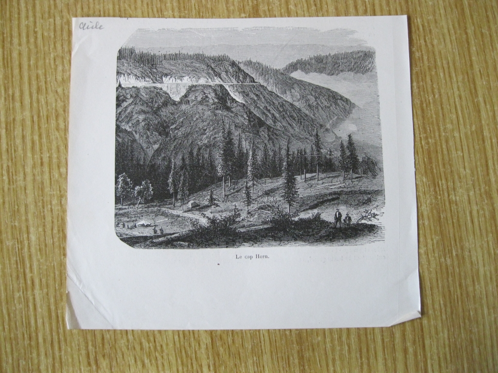 Vista de las montañas de Cabo de Hornos (Chile), hacia 1870. Anónimo