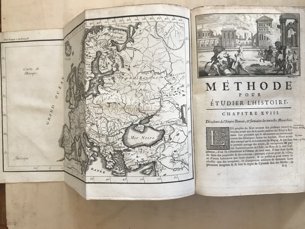 Méthode pour étudier l histoire.., 2 vol. (II y III), 1729. Lengret du Frenoy.