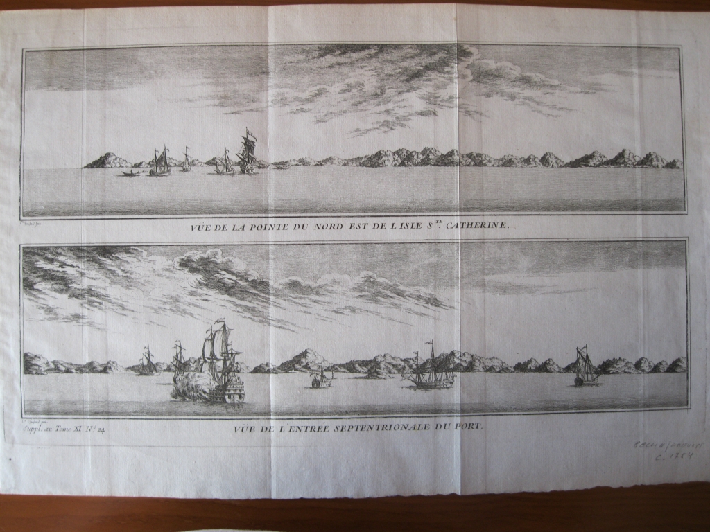 Vistas de la Isla de Santa Catarina (Brasil), 1754. Bellin/Prevost