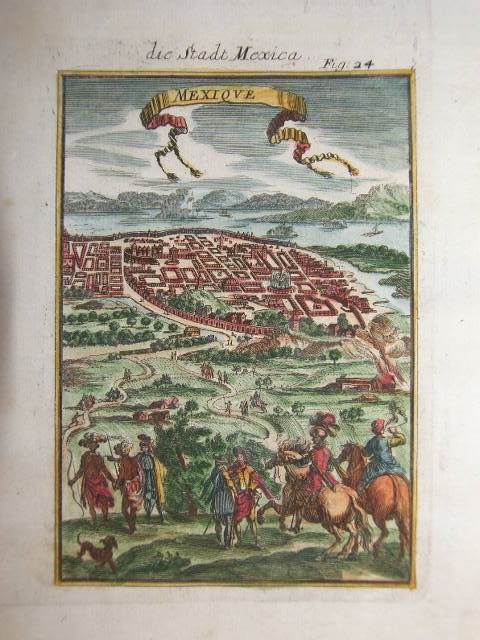 Vista y plano de la antigua ciudad de México, 1684-85. A. Manesson Mallet/Zunner