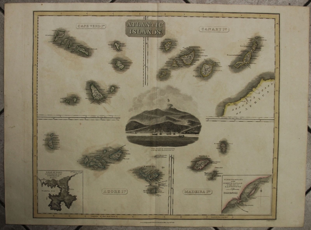 Islas Canarias, Azores, Madeira (España y Portugal) y Cabo Verde, 1860. Thomson/Clerk