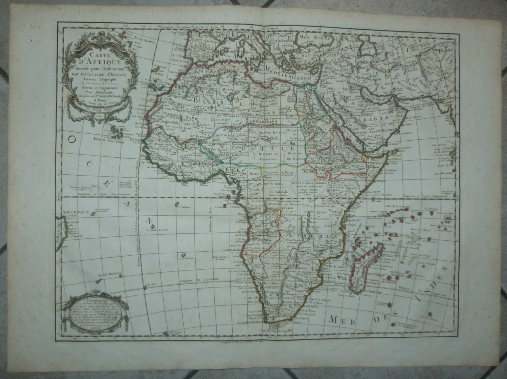 Gran mapa de África, 1797. Delisle/Dezauche