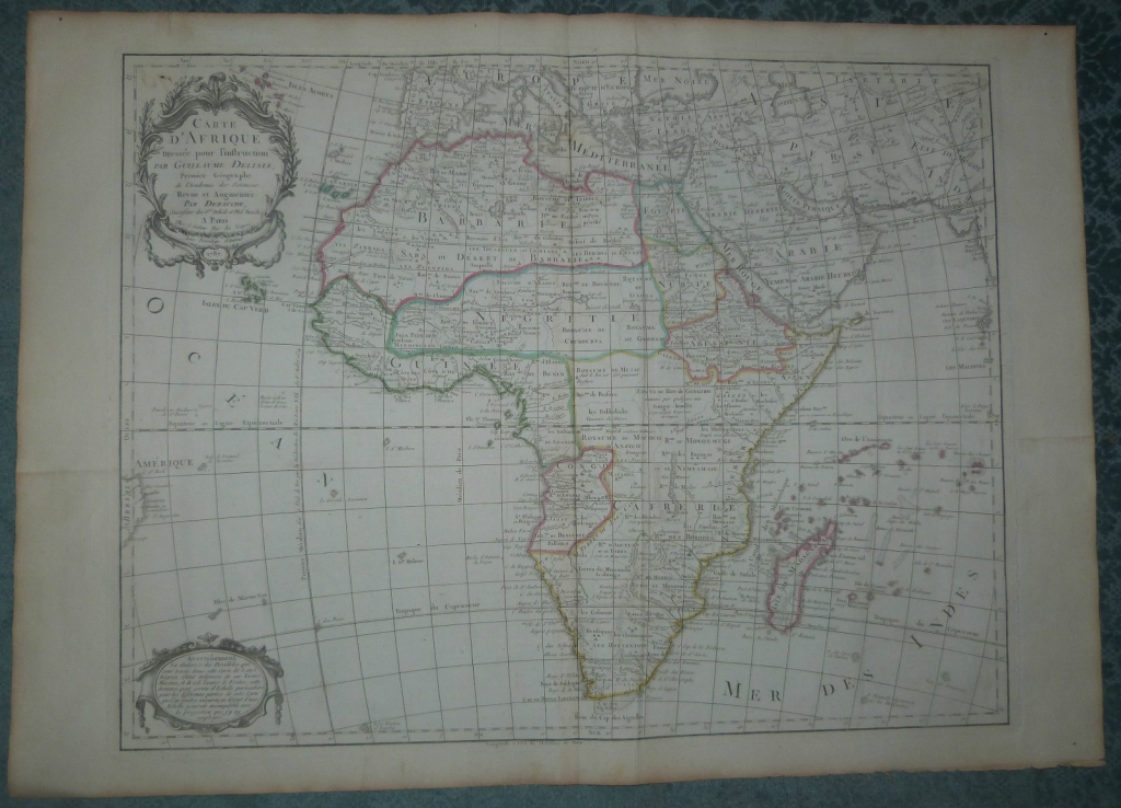 Gran mapa de África, 1787. Delisle/Buache/Dezauche