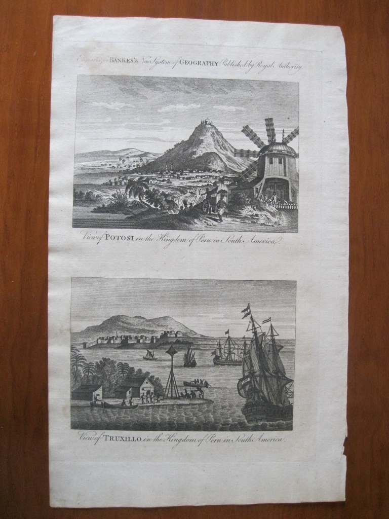 Vista de Potosí (Bolivia) y Trujillo (Perú), 1788. Bankes
