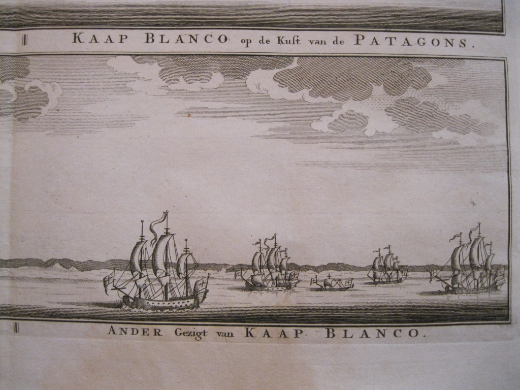 Vistas de Cabo Blanco (Patagonia, Argentina), 1773. Bellin