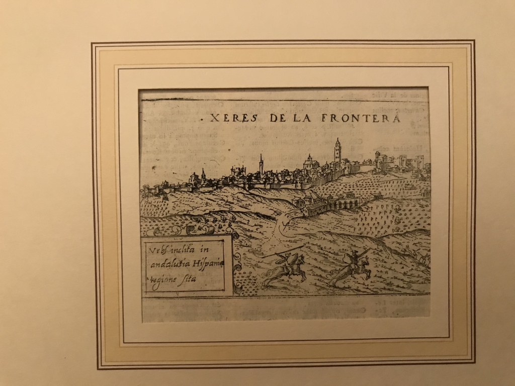Vista y plano de Jerez de la Frontera, Cádiz (España), 1713. Valegio/Lasor a Varea