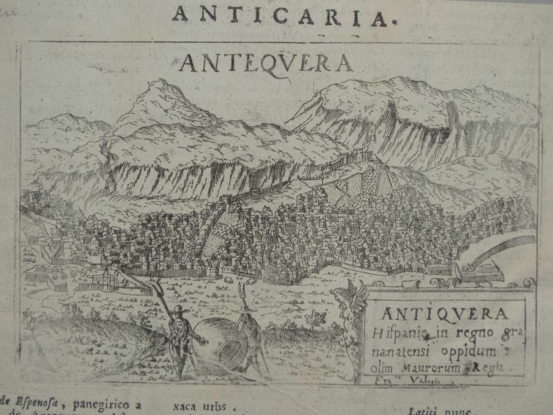 Vista de Antequera en Málaga (España), 1713. Valegio/Lasor A Varea