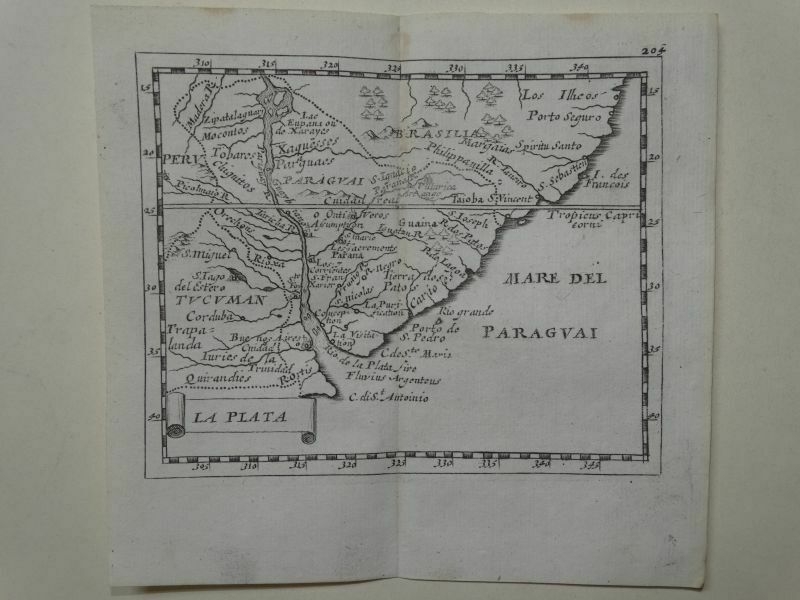 Norte de Argentina, Paraguay y Uruguay (América del sur), 1690. Pierre Du Val