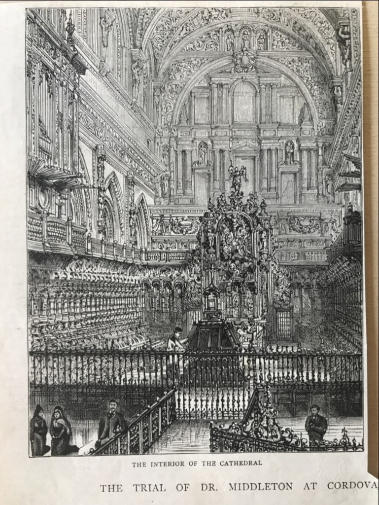Vista del interior de la catedral de Córdoba (España), 1888. Anónimo