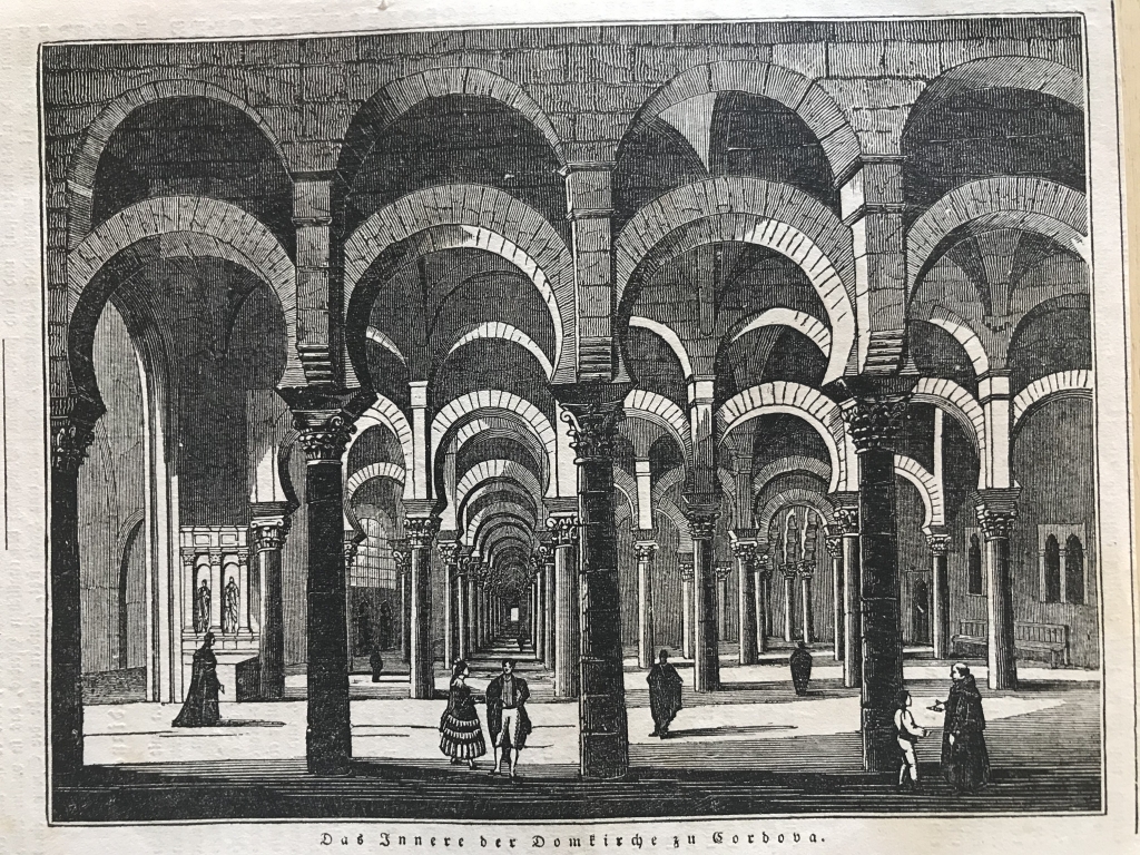 Vista del interior de la Mezquita de la ciudad de Córdoba (España), 1836. Anónimo