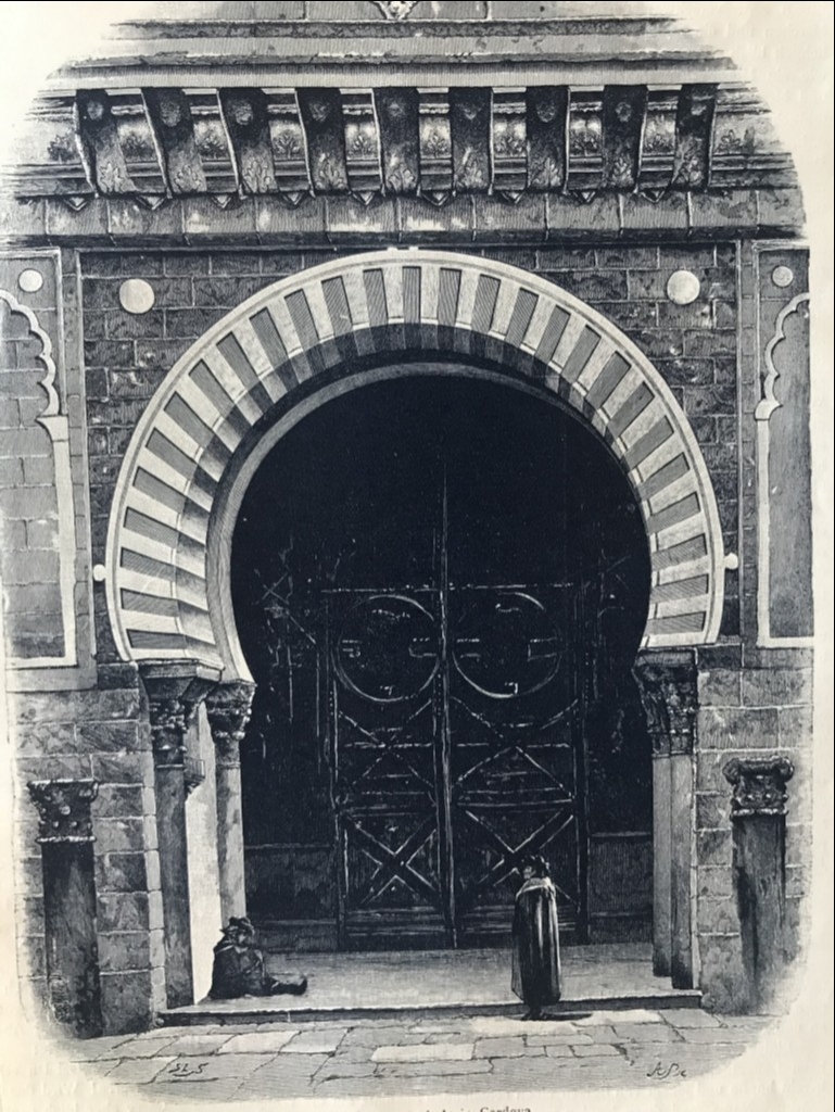 Vista de la entrada principal a la mezquita-catedral de Córdoba (España), 1895
