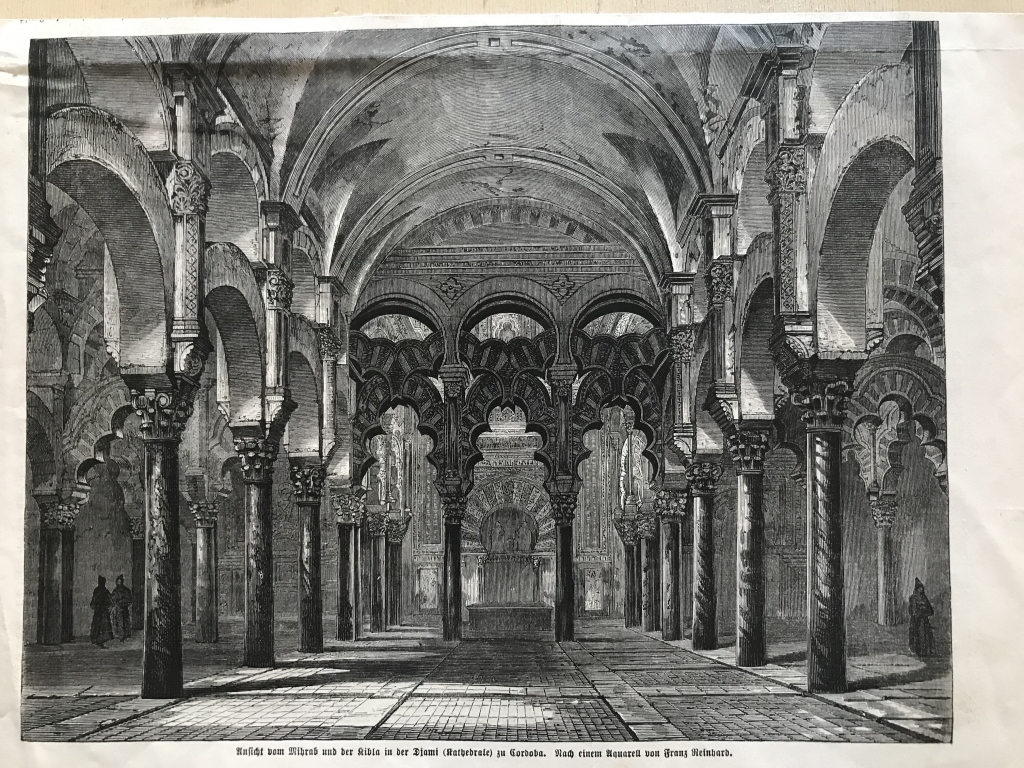 Vista del interior de la mezquita de Córdoba (España), 1867. Franz Reinhard