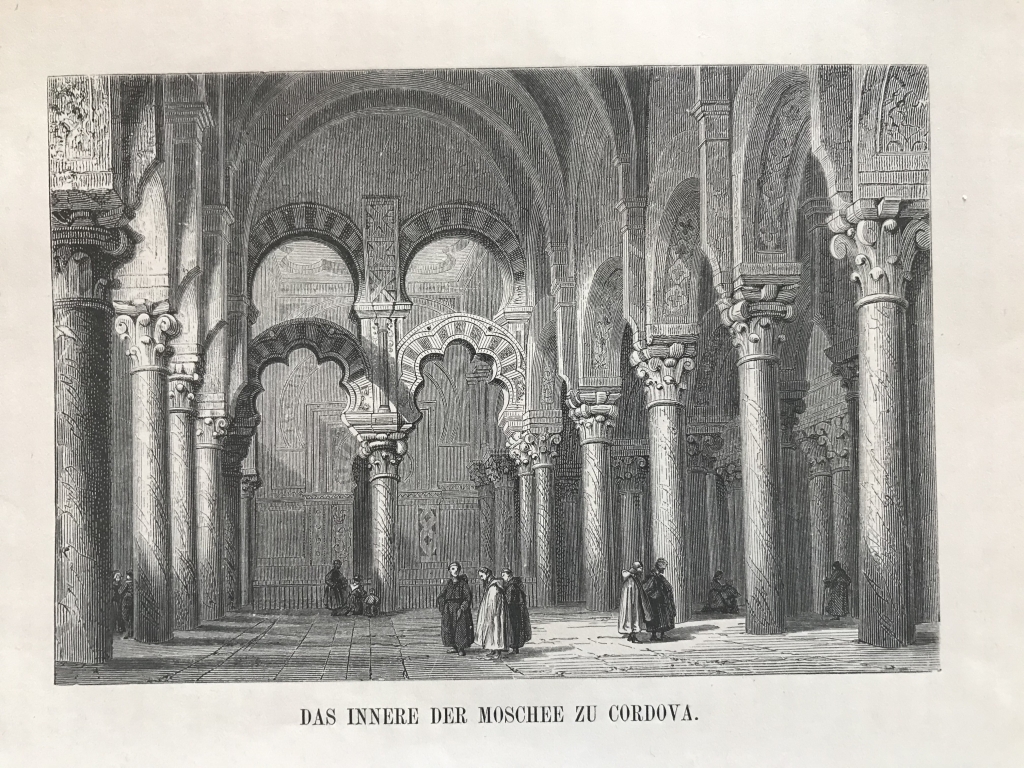 Vista del interior de la mezquita de Córdoba (España), hacia 1850. E.A. Seemann/Grumbach