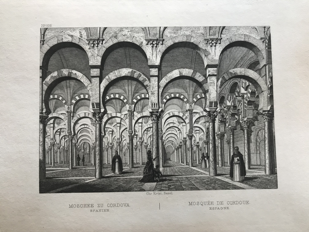 Vista del interior de la mezquita de Córdoba (España), hacia 1850. Chr. Krüsi